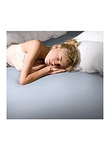 FORMESSE | Jersey-Spannleintuch "Bella Donna" 140/200 cm - 160/220 cm (Weiss) | hellblau